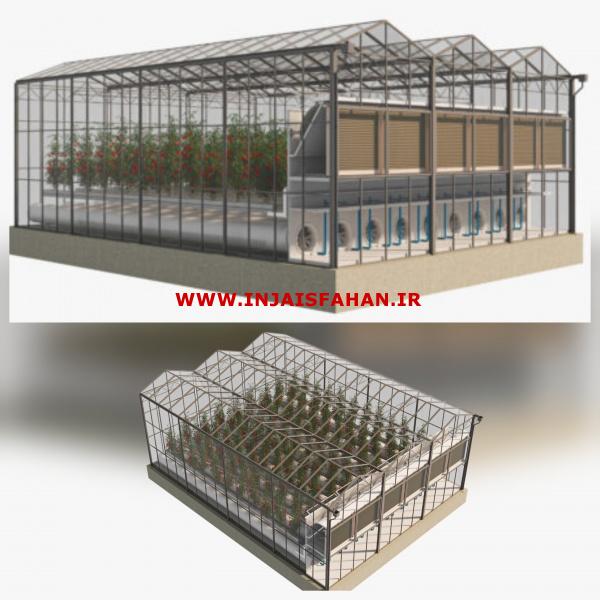 سازه گلخانه صنعتی پیچ و مهره ای