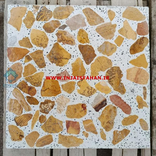 موزاییک لیمویی نمره 8 – سنگ درشت و قرمز زرد