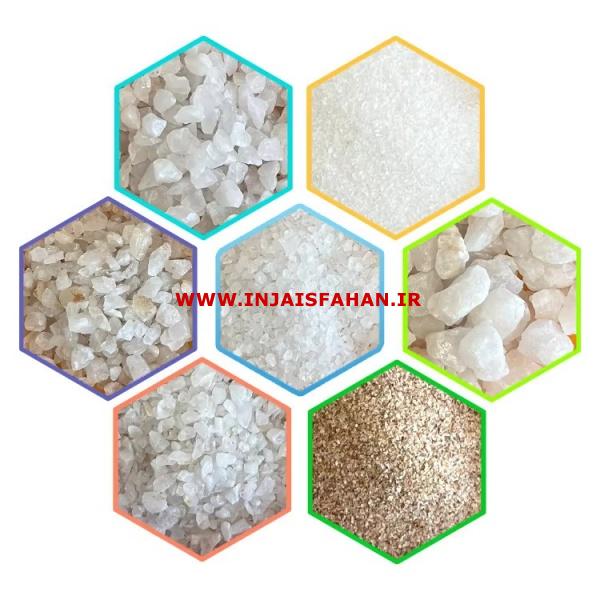 توزیع ماسه سیلیسی  و سنگ سیلیس دانه بندی شده