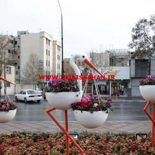 گلدان پایه دار فایبرگلاس زرین کار صفاهان