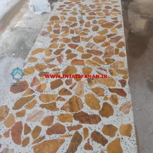 موزاییک لیمویی نمره 8 – سنگ درشت و قرمز زرد