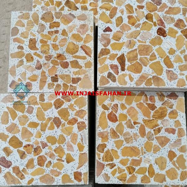 موزاییک لیمویی نمره 8 – سنگ درشت و قرمز زرد