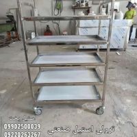 ترولی حمل غذا ۵ طبقه استیل